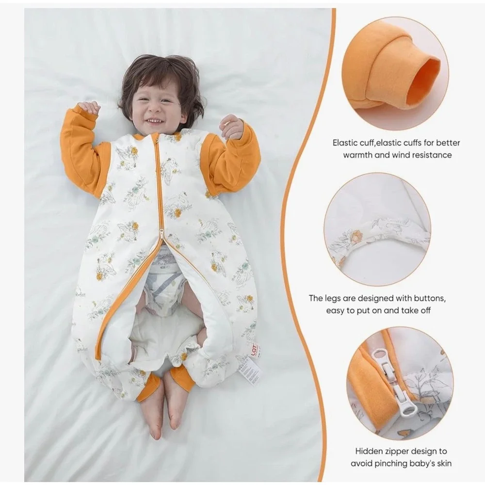 BUNDLE- 2 sets Baby‎ Wearable Blankets Cabin and Swan Design Two Way Zipper